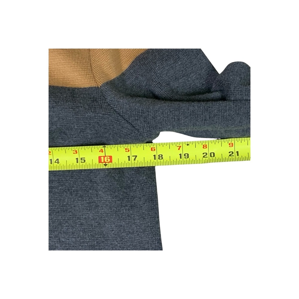 Charter Club Colorblock Open Front Cotton‎ Cardigan Camel Grey Black Medium - Picture 8 of 12